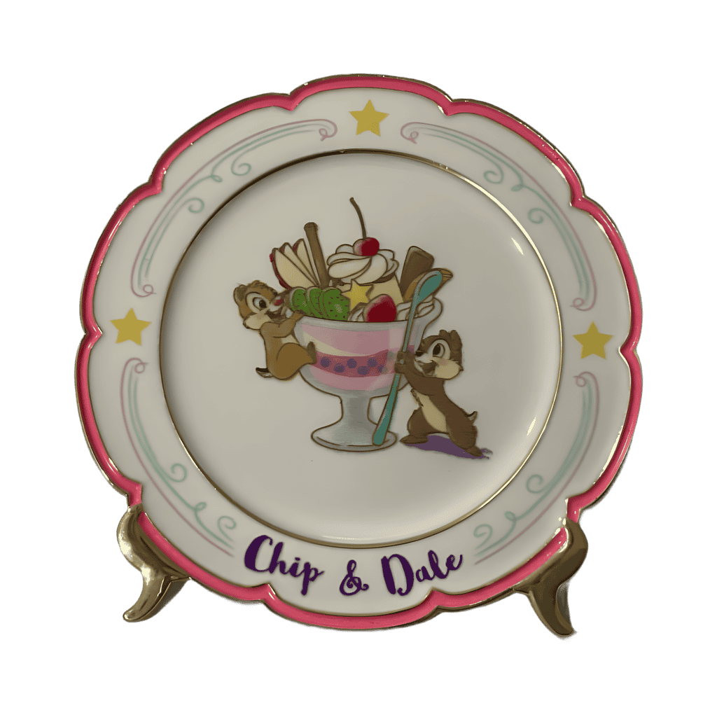 Chip and Dale Pink Plate Ice Cream Sundae Disney pin