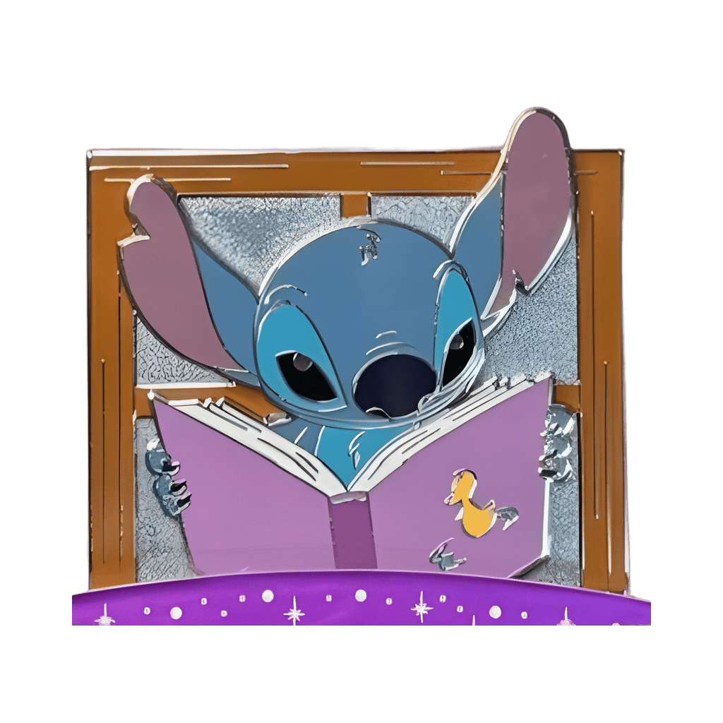 Stitch Reading The Ugly Ducklings Disney pin