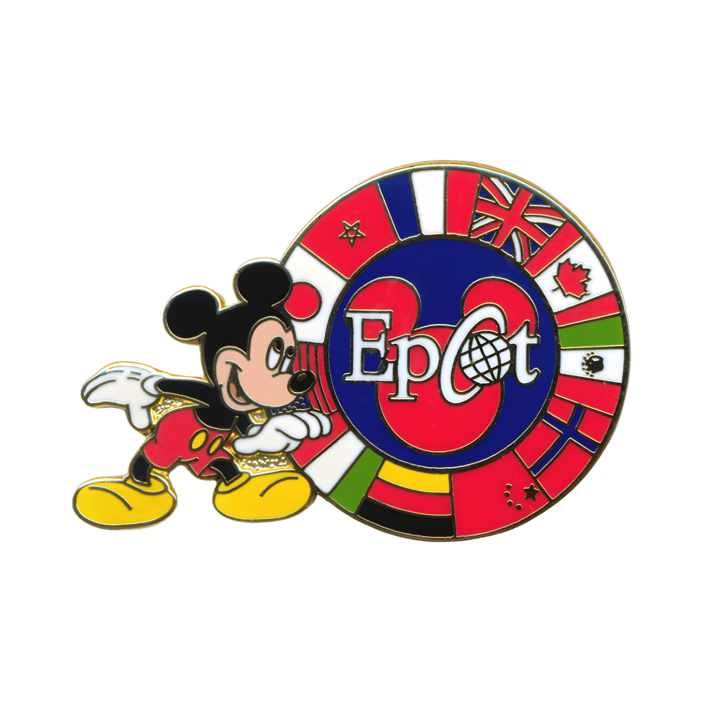 Mickey with Epcot World Showcase Circle of Flags Disney pin
