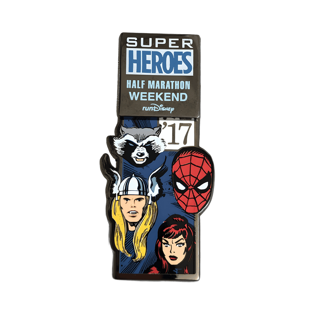 RunDisney - Thor Rocket Spiderman Black Widow - Marvel 2017 Disney pin