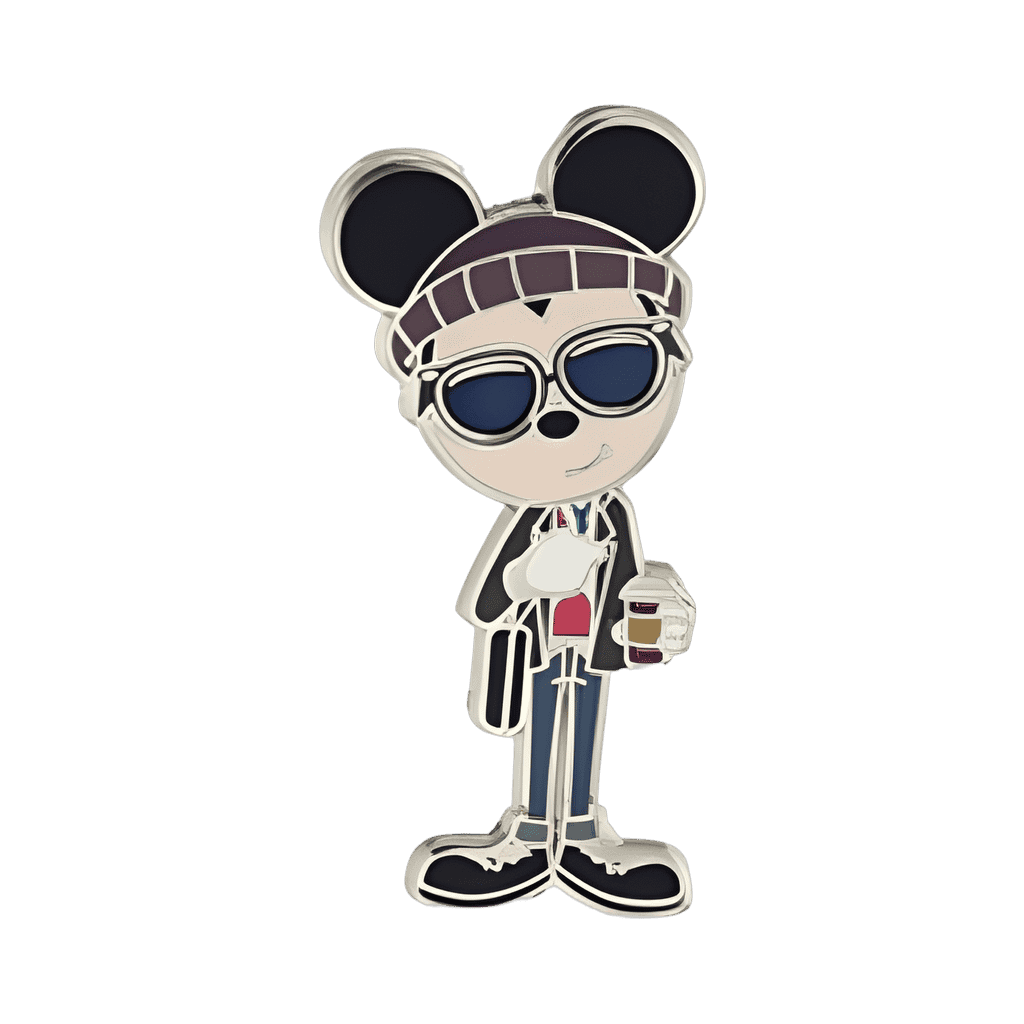 Winter Minnie Kissing Mickey Set - Mickey Mouse Holding Coffee Disney pin