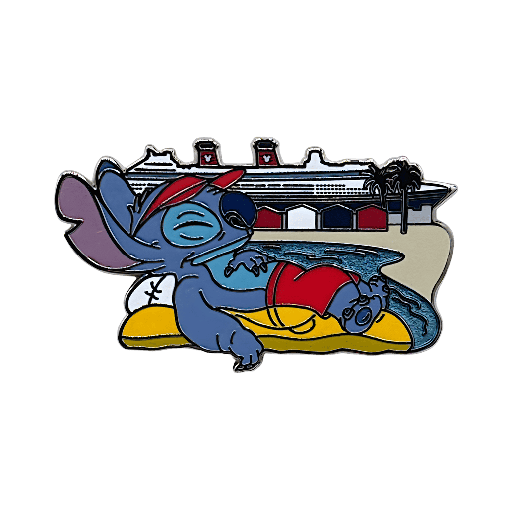 Stitch Lounging on Float Disney pin
