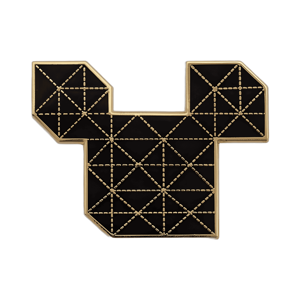 August Set - Black Square Quilted Mickey Icon Disney pin