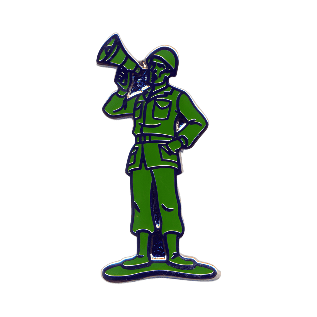 Green Army Man with Megaphone Disney pin