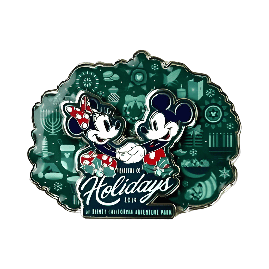Mickey and Minnie with Holiday Icons Disney pin