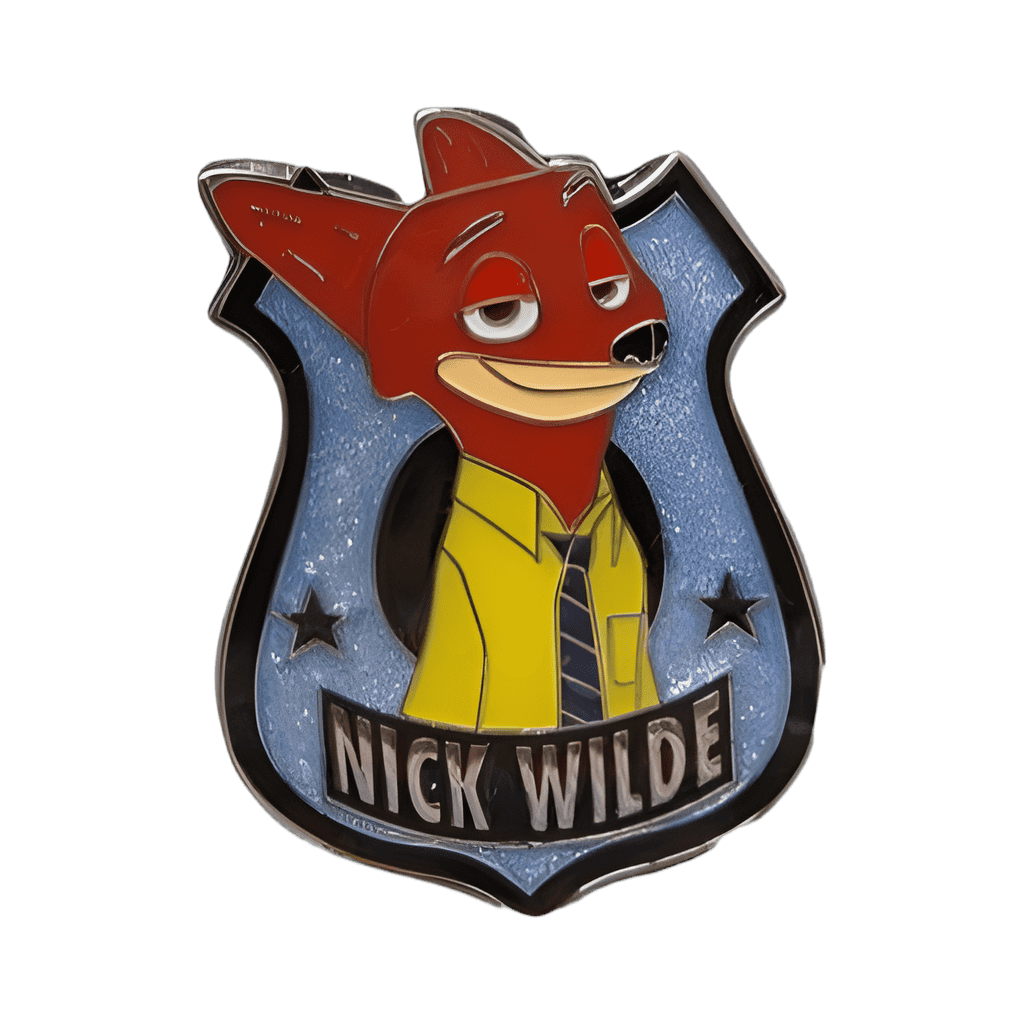 Nick Wilde badge Disney pin