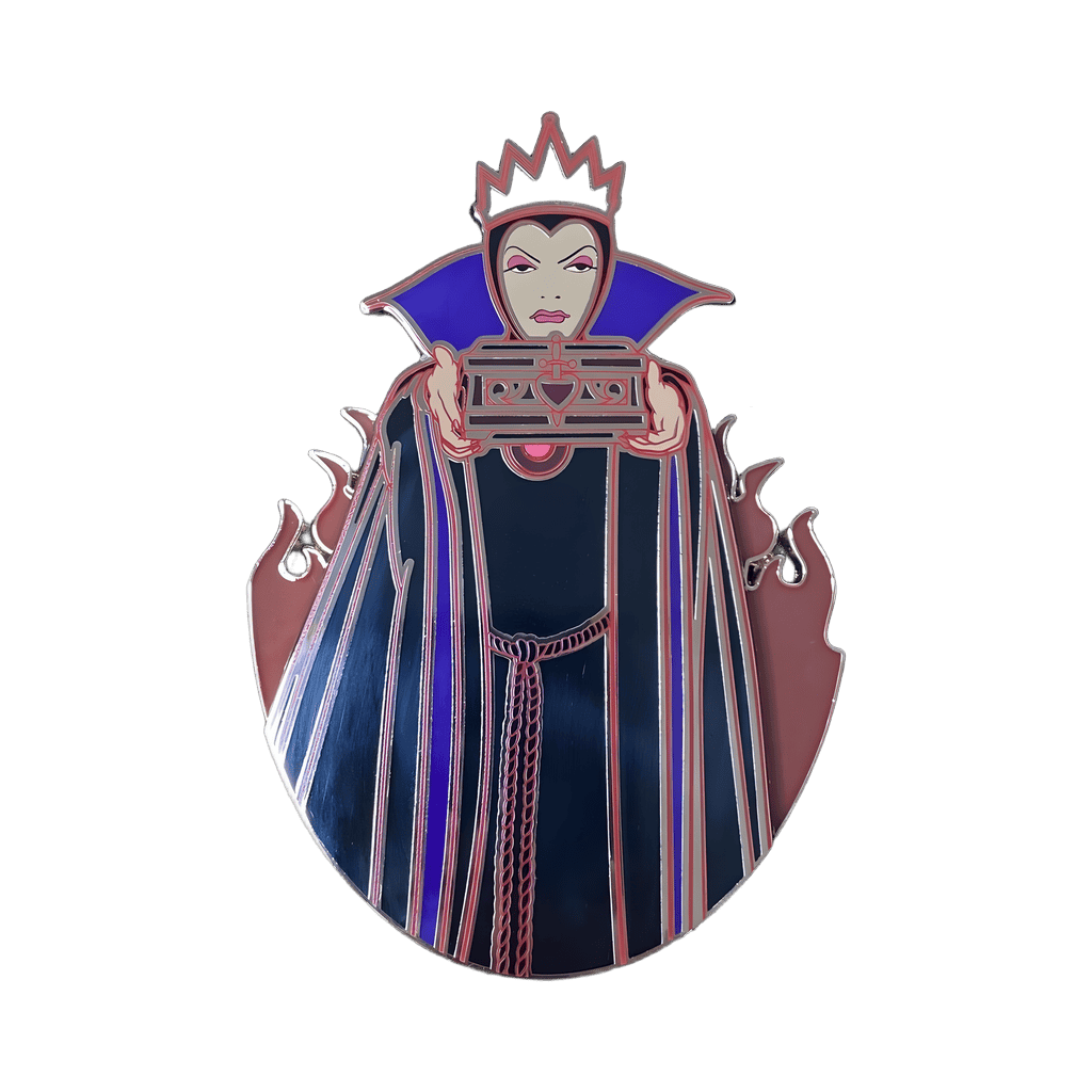 Evil Queen holding wooden box Disney pin