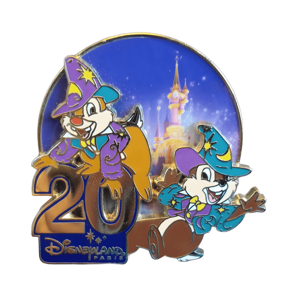 Sorcerer Chip and Dale Logo Disney pin