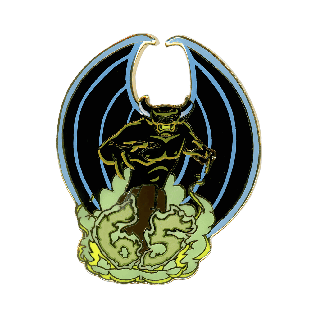 Chernabog with 65 in Green Smoke Disney pin