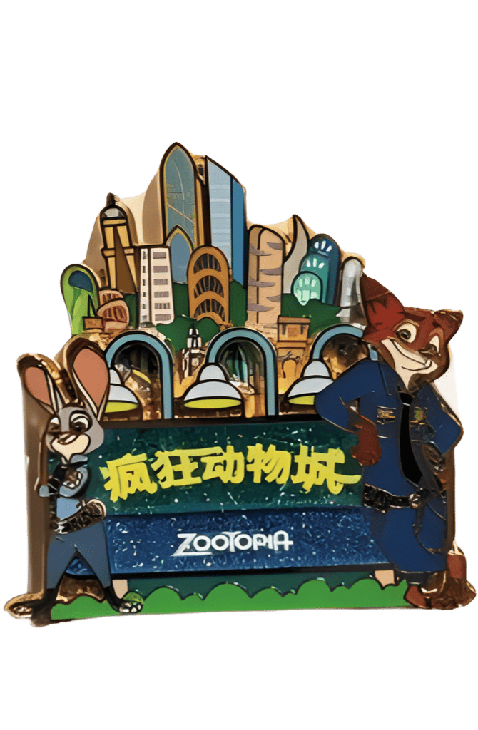 Cityscape with Nick and Judy Disney pin
