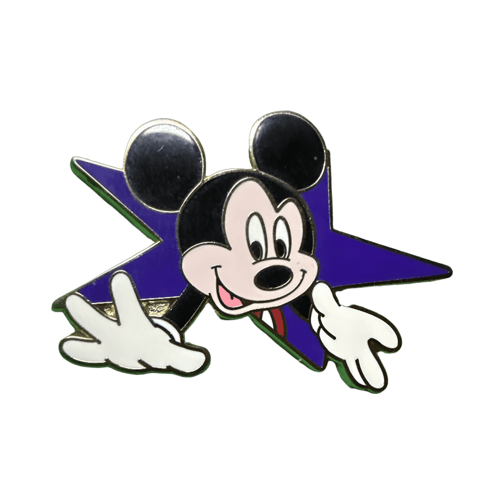 Mickey Mouse coming through Purple Star Disney pin