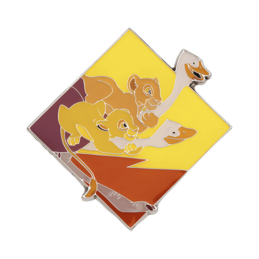 Simba and Nala on Ostriches Disney pin