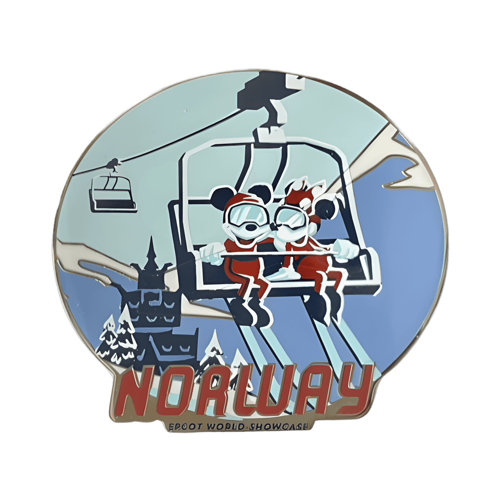 Norway Mickey and Minnie Ski Lift Disney pin