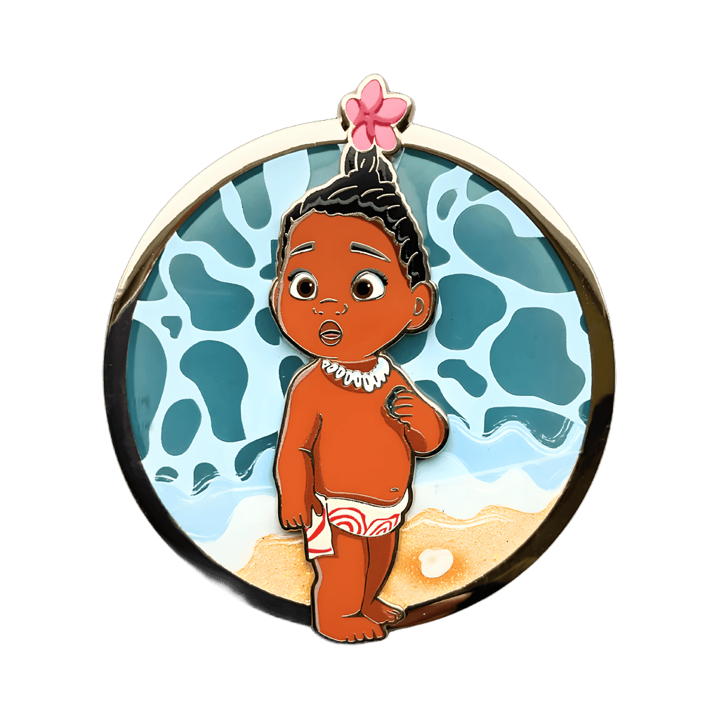 Baby Moana on Glass Disney pin