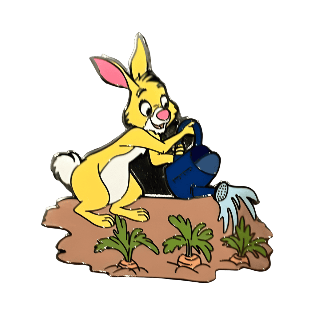Rabbit Watering Carrots Disney pin