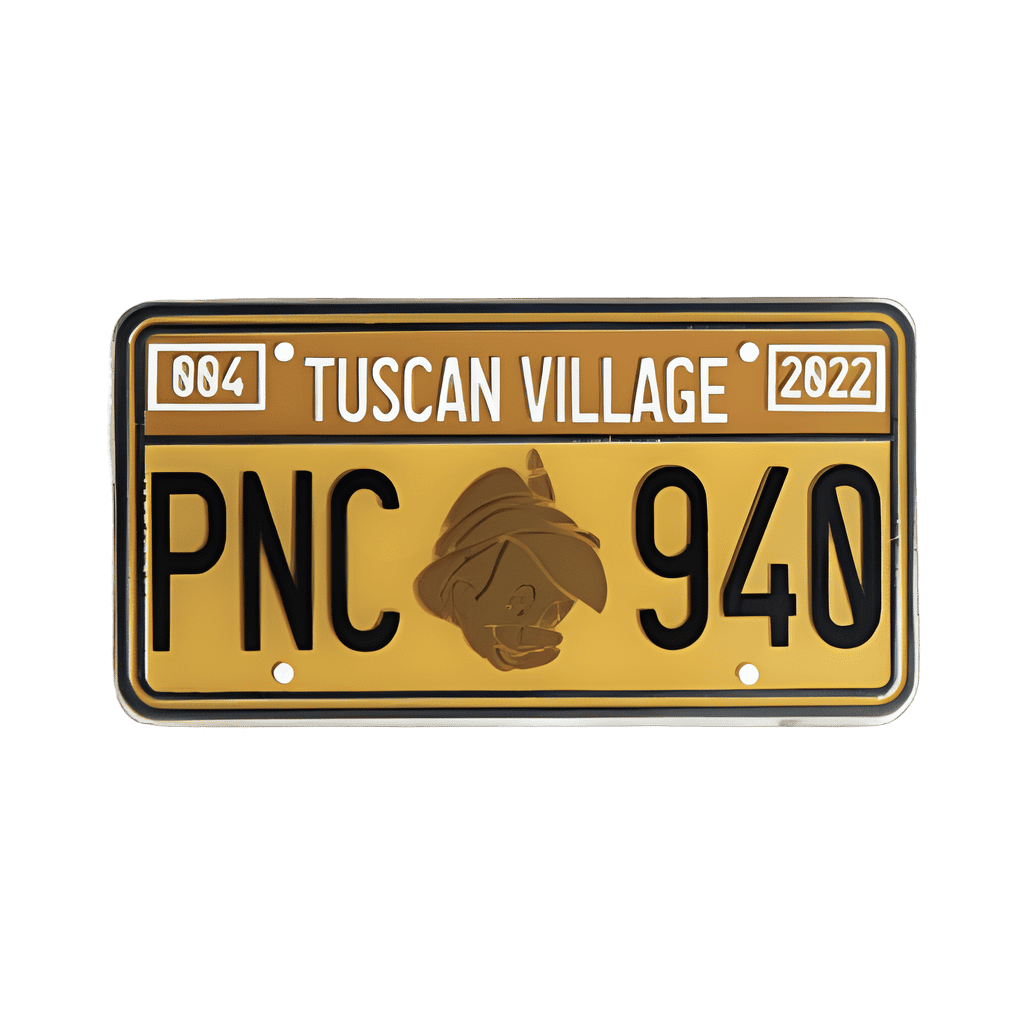 Pinocchio License Plate Disney pin