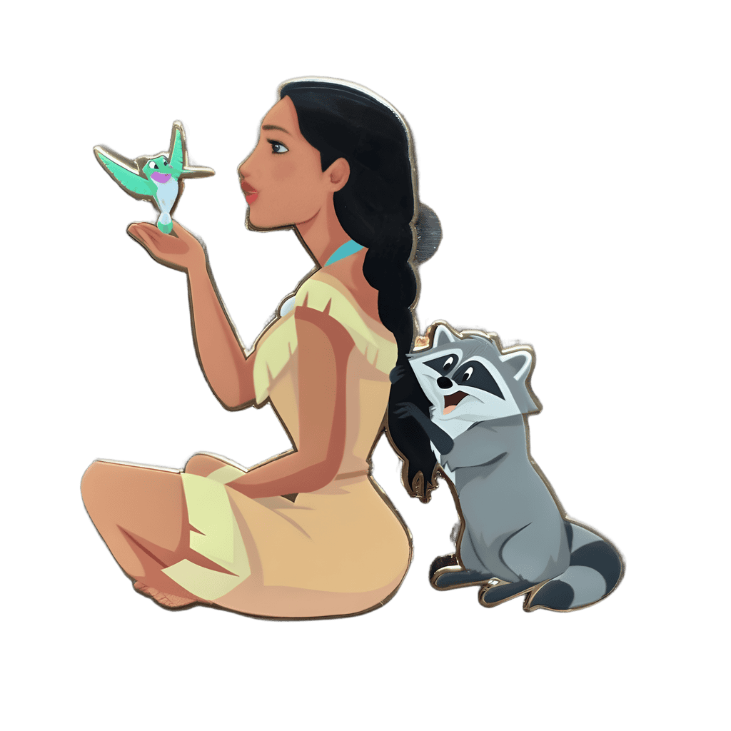 Pocahontas, Meeko, and Flit Disney pin