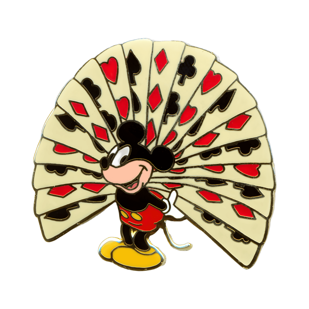 Mickey Mouse w/a Fan of Cards - Thru the Mirror Disney pin