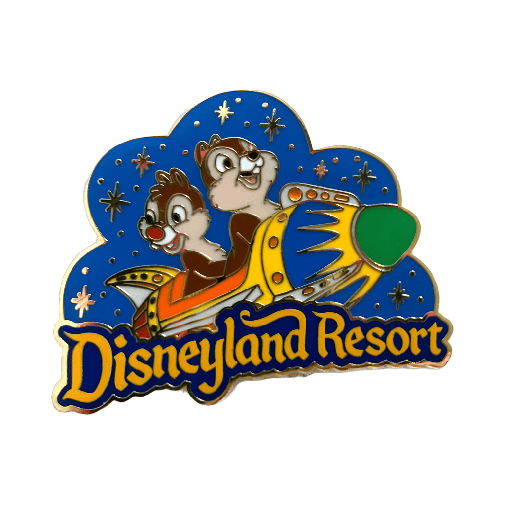 Chip and Dale Riding the Astro Orbitor Disney pin