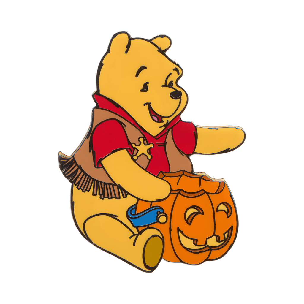 Cowboy Pooh with a Pumpkin Disney pin
