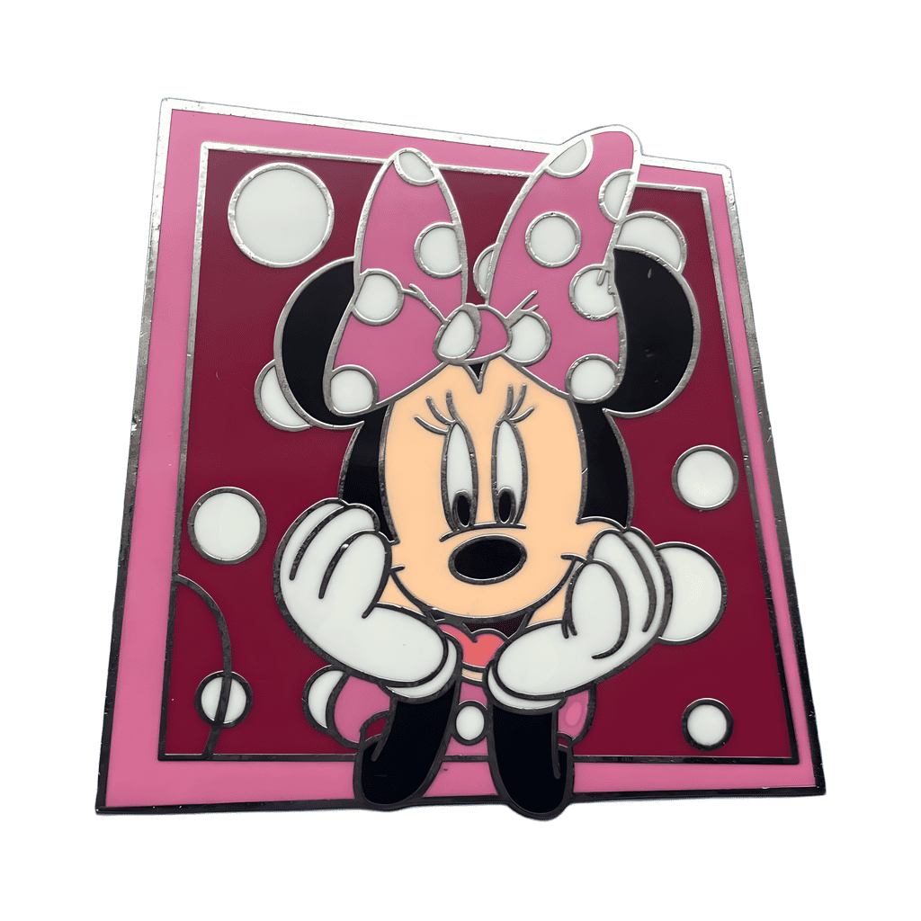 Minnie Mouse Pink Polkadot Square Disney pin