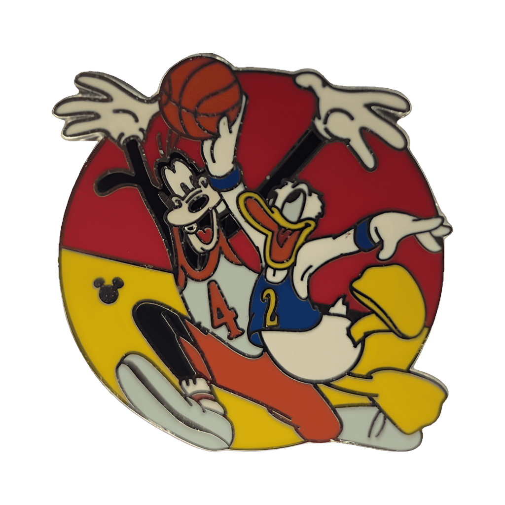Goofy and Donald Playing Basketball Disney pin