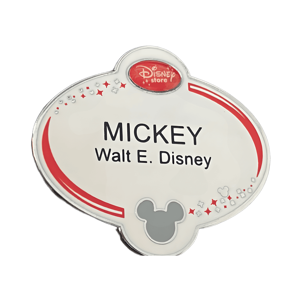 Disney Store Cast Lanyard Exclusive Name Tags - Mickey Disney pin