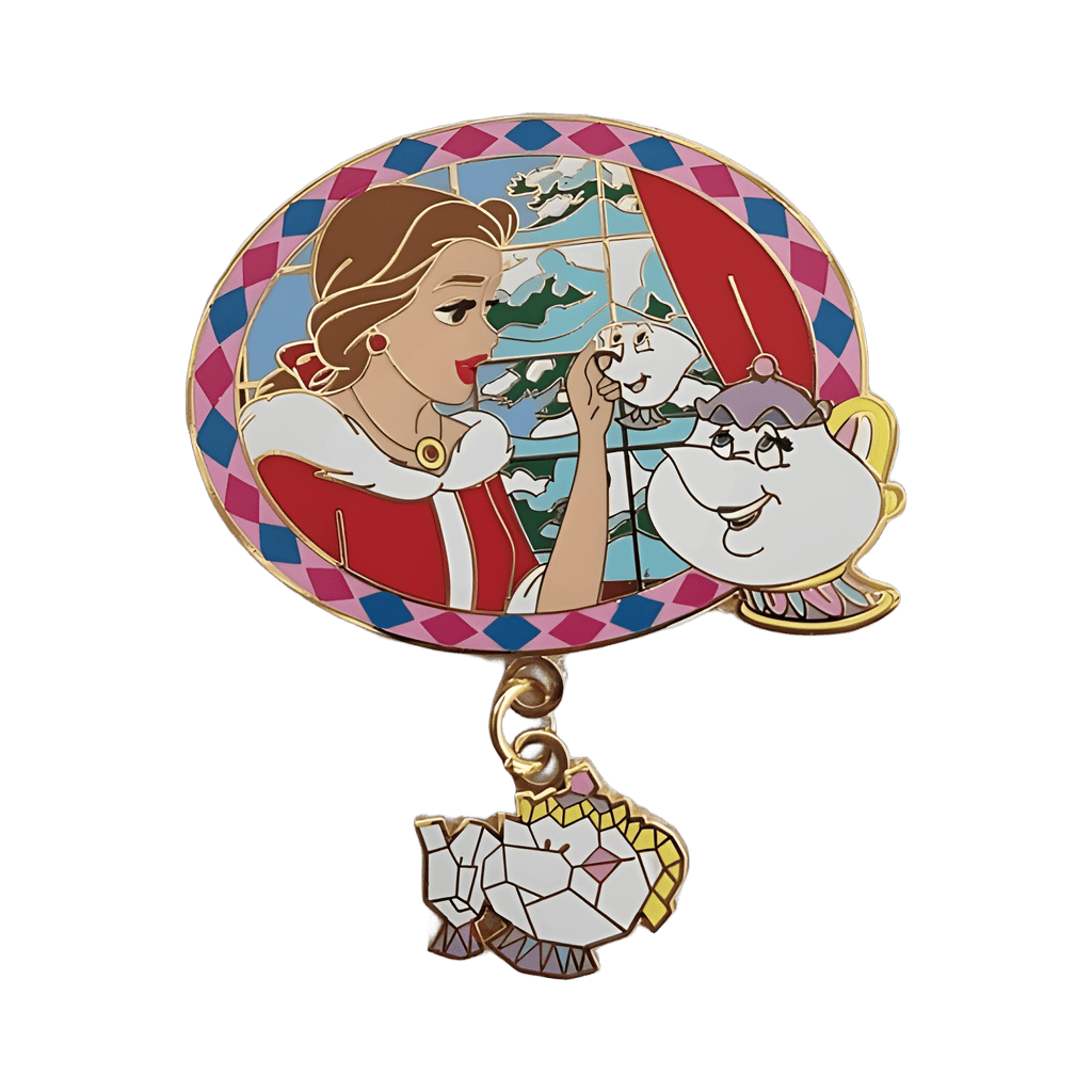 Belle mrs Potts and Chip Disney pin