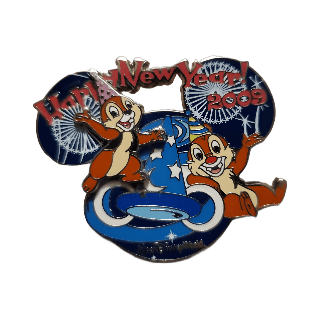 Happy New Year 2009 - Chip & Dale Disney pin