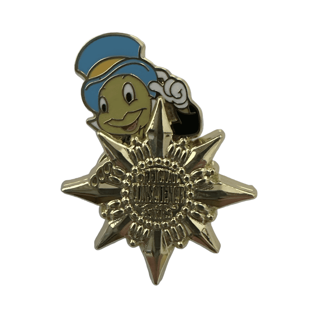 Jiminy Cricket Official Conscience Badge Disney pin