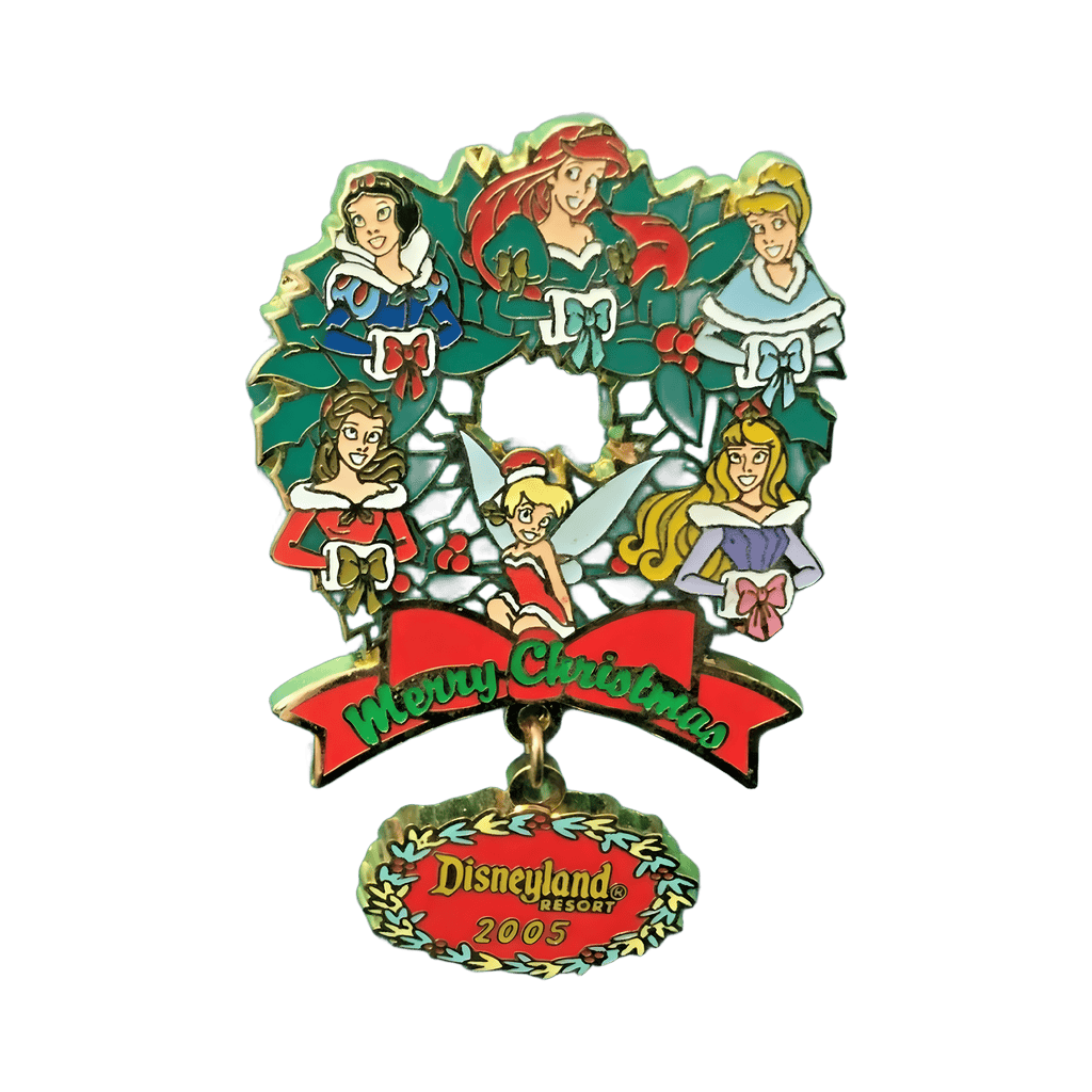 Princess Wreath - Ariel, Aurora, Belle, Cinderella, Snow White & Tinker Bell Disney pin