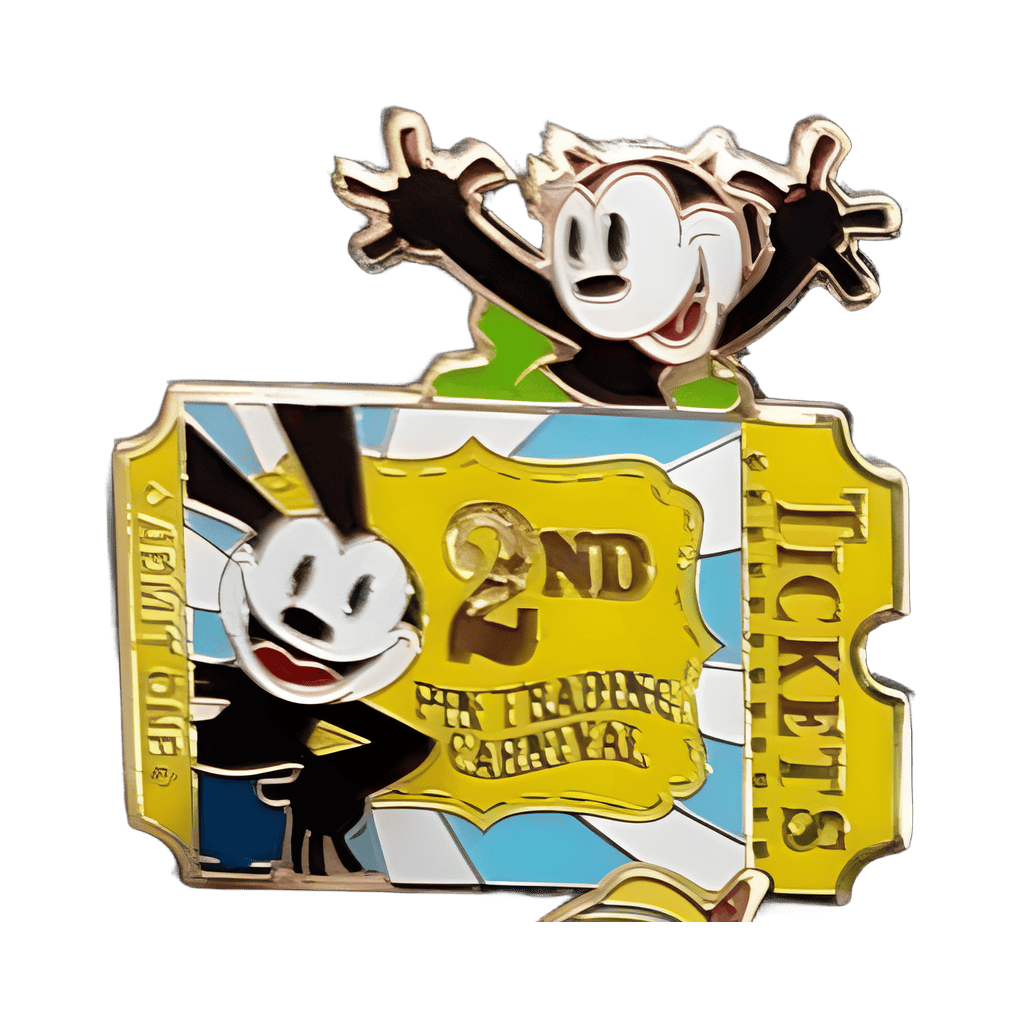 Oswald and Ortensia Carnival Ticket Disney pin