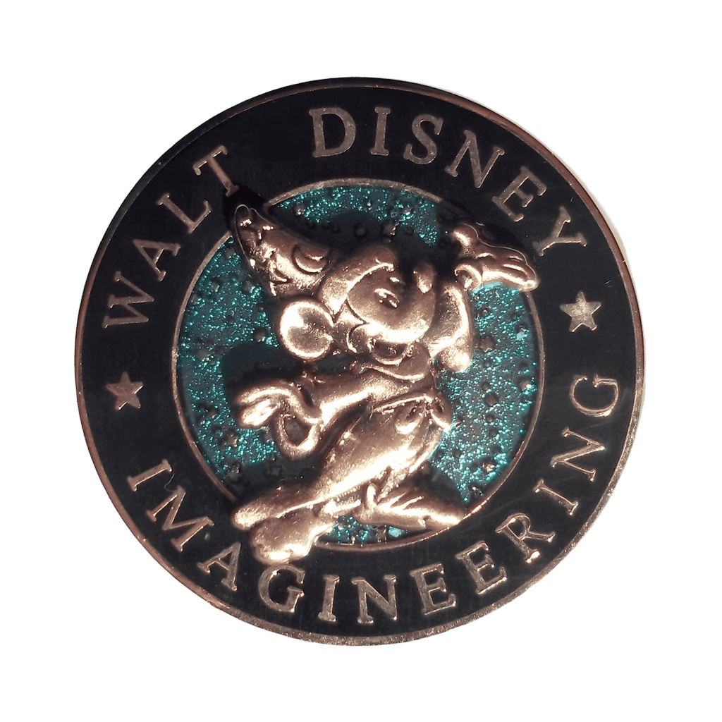 Gold Sorcerer Mickey on Green Background Disney pin