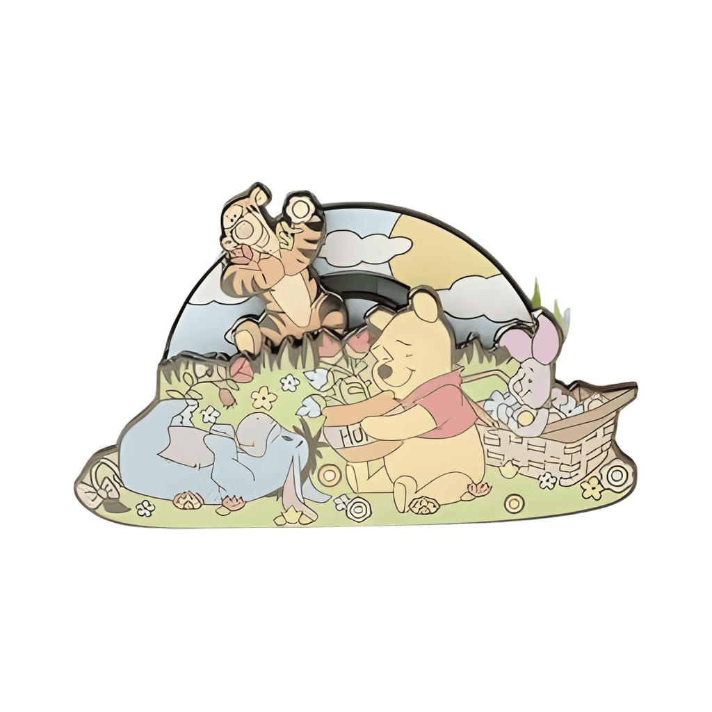 Winnie the Pooh Folk Floral Garden Slider Disney pin