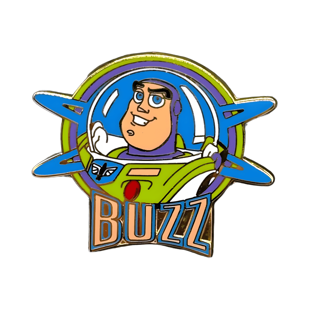 Buzz Lightyear In a Double Ring Planet Shape Disney pin