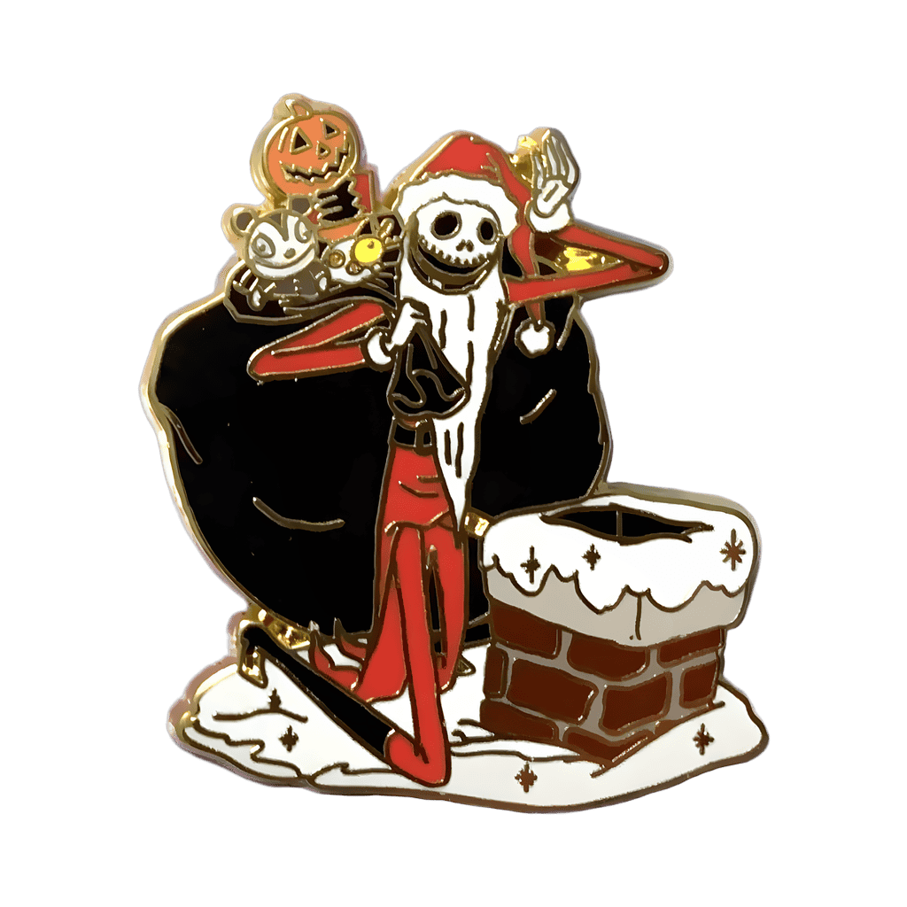 Santa Jack Skellington on the Rooftop Disney pin