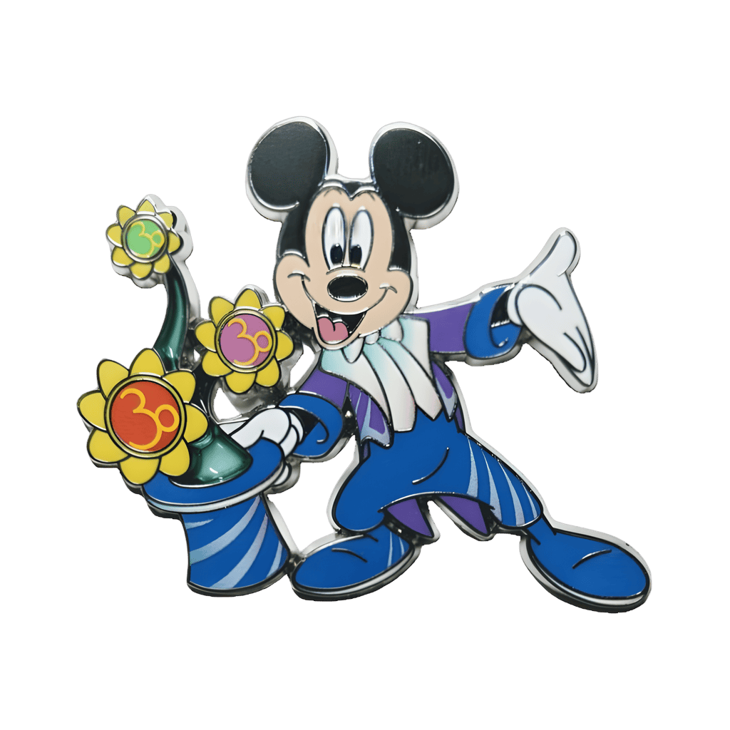Mickey Mouse with 30th Flowers in Top Hat Disney pin