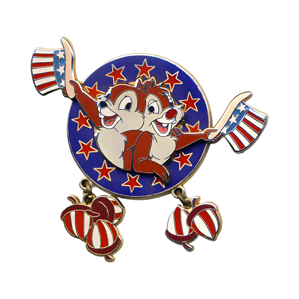 Chip & Dale Partiotic Dangle Disney pin