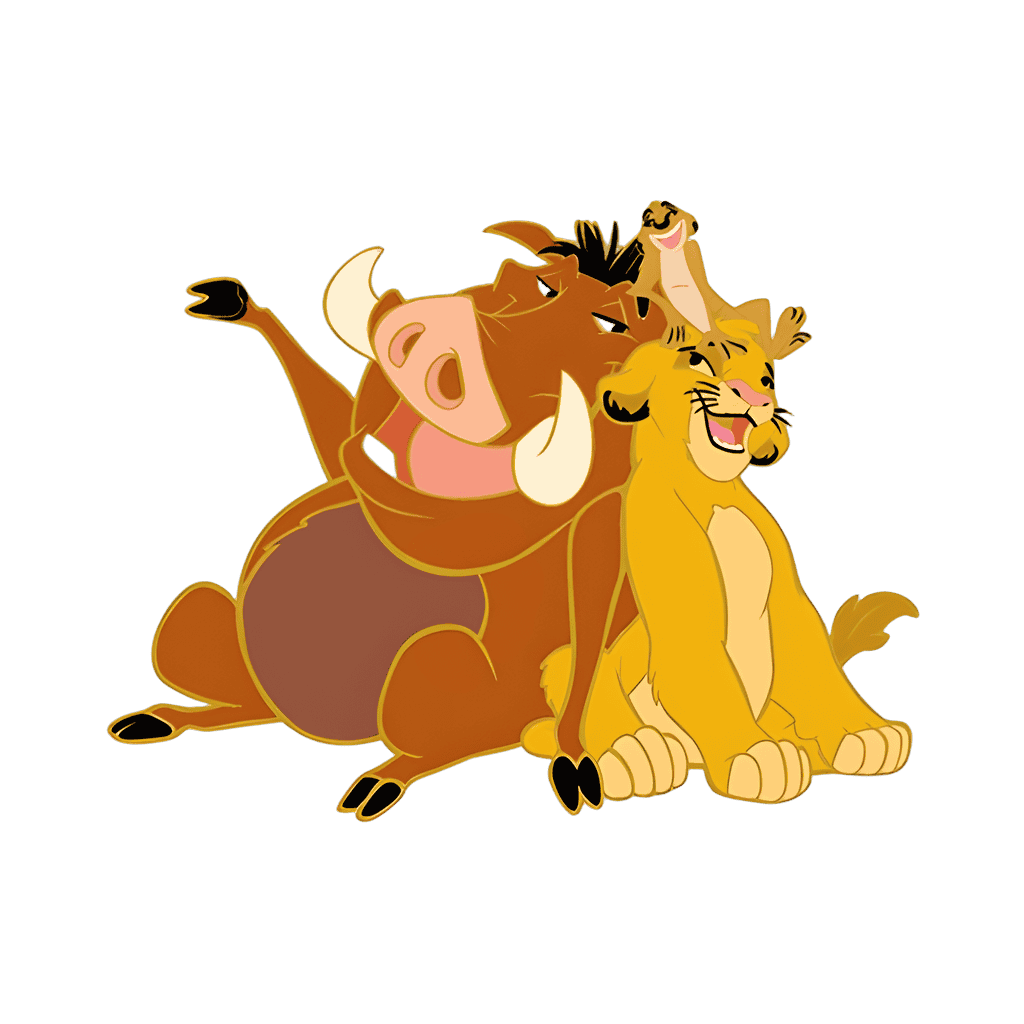 Timon, Pumbaa, and Young Simba Singing Disney pin
