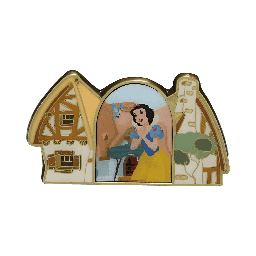 Snow White and the Seven Dwarfs Cottage Lenticular Disney pin
