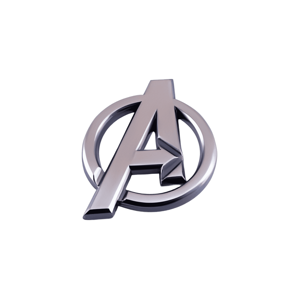 Pewter A Logo Disney pin