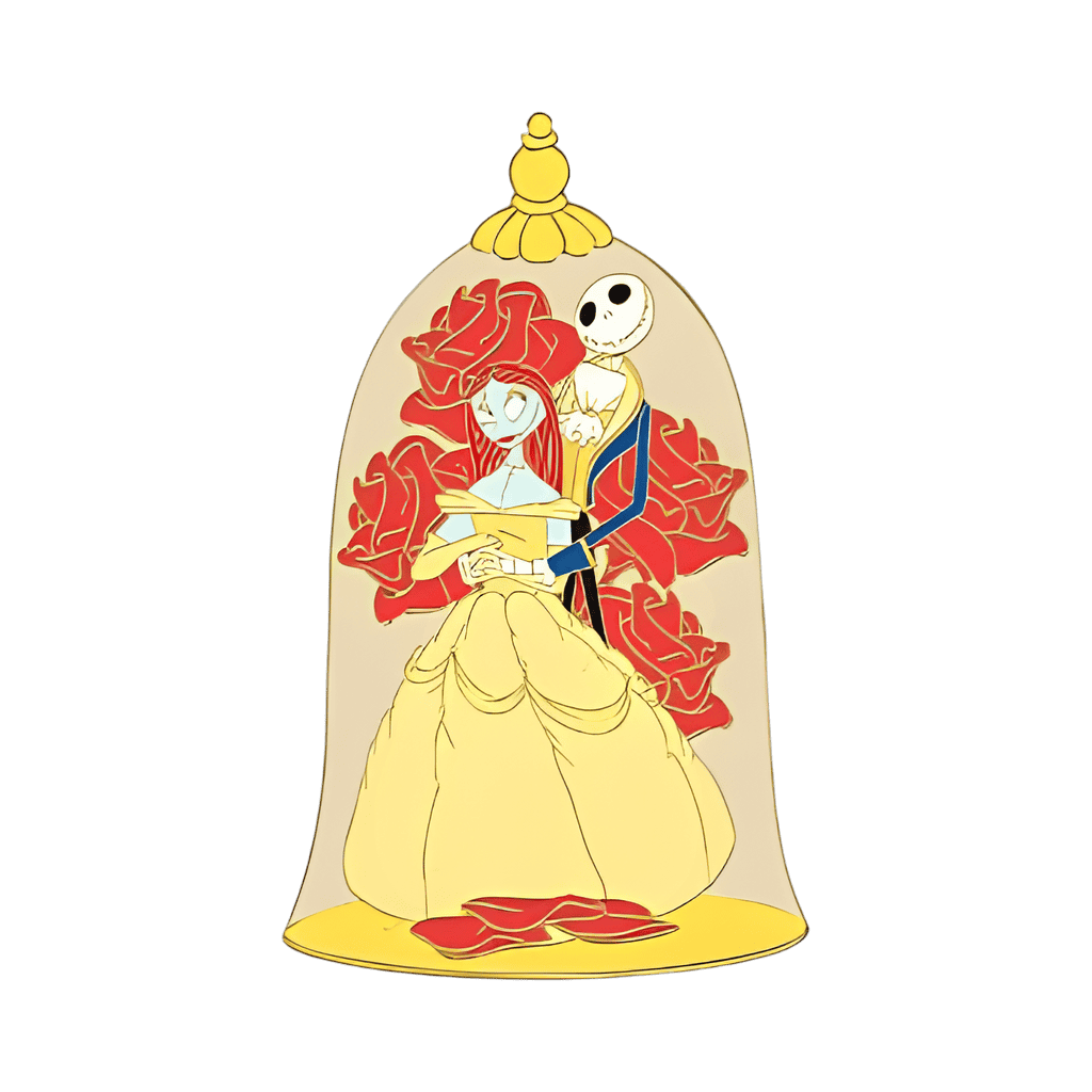Jack and Sally as Belle and Beast Disney pin