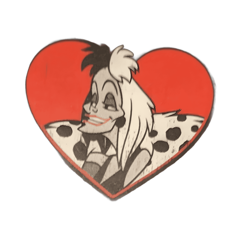 Cruella DeVille in Red Heart Disney pin
