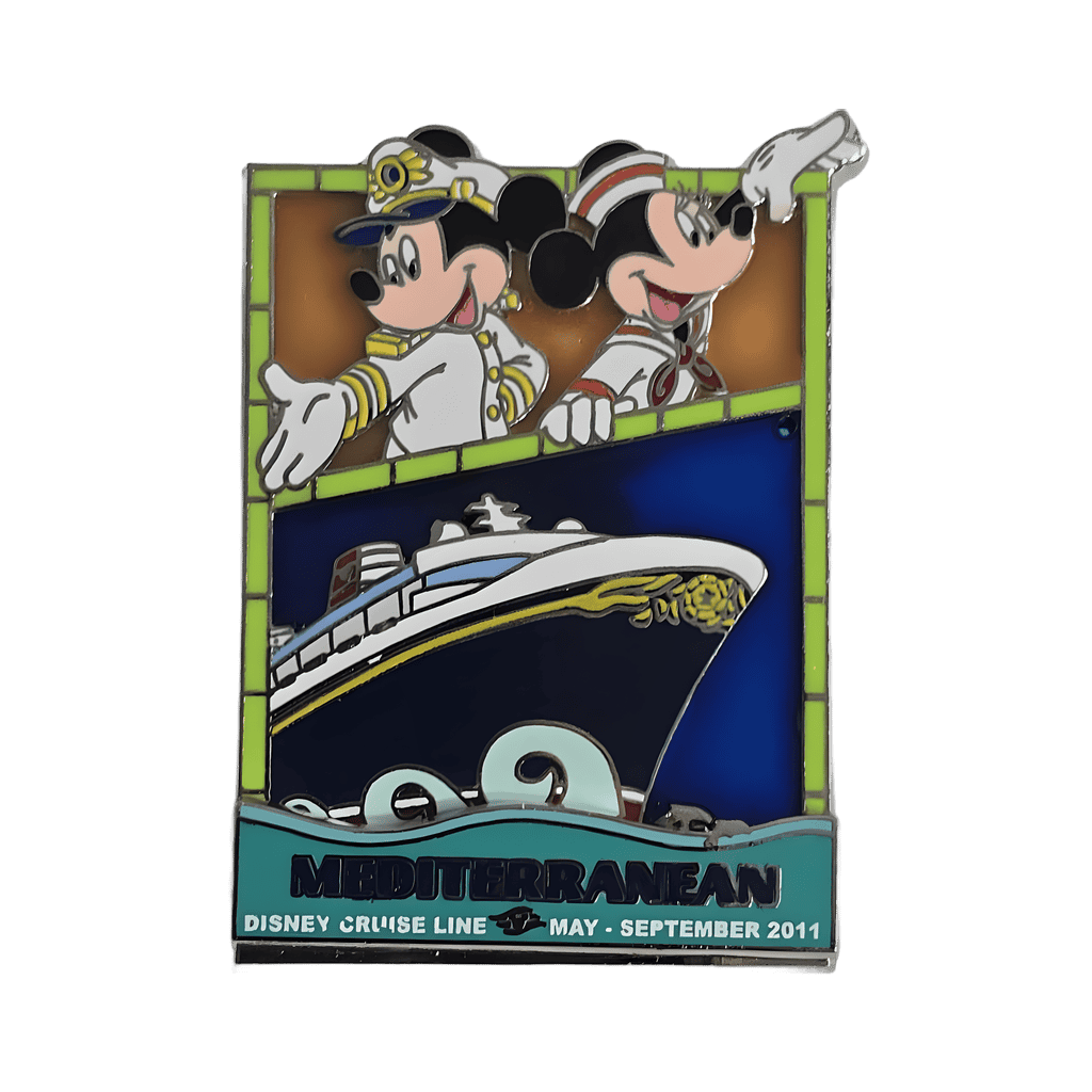 Disney Magic Mediterranean Cruise 2011 Mickey and Minnie Stained Glass Disney pin