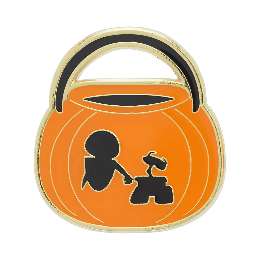 WALL-E & EVE Jack-o-Lantern Bucket Disney pin