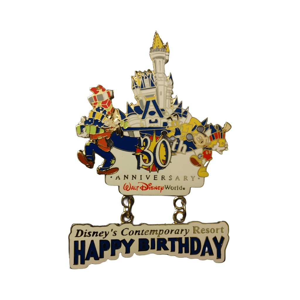 Cast Exclusive - Happy Birthday to the Contemporary Hotel Disney pin