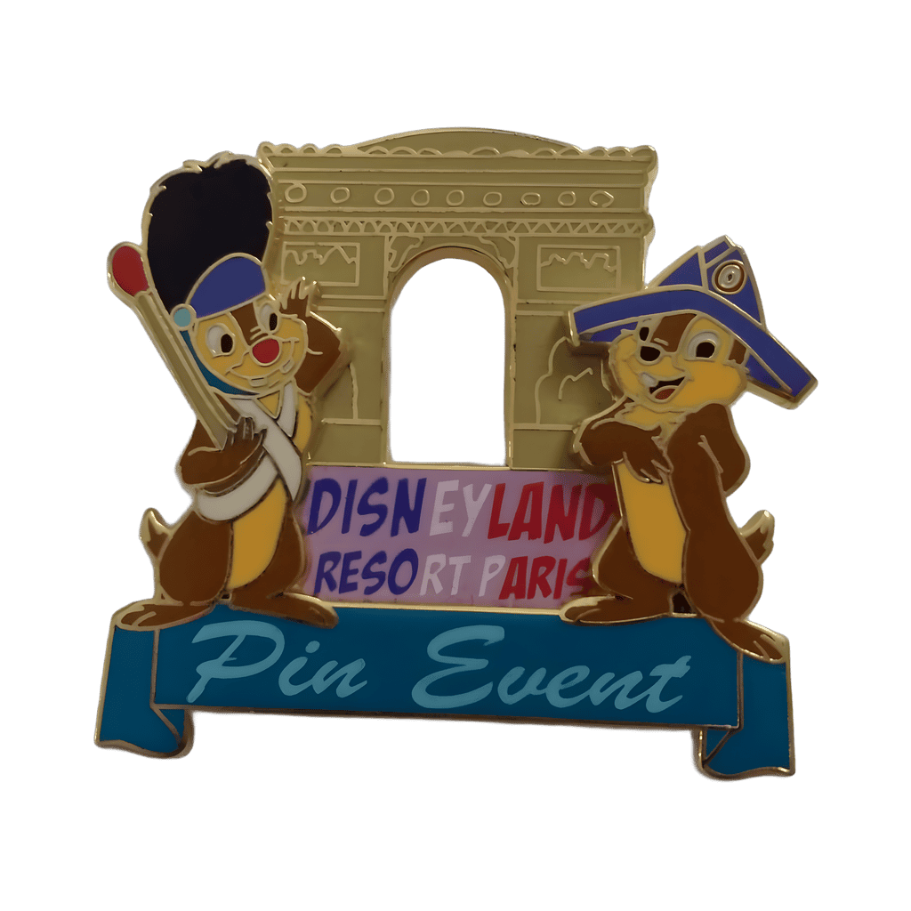 Chip and Dale at the Arc de Triomphe Disney pin