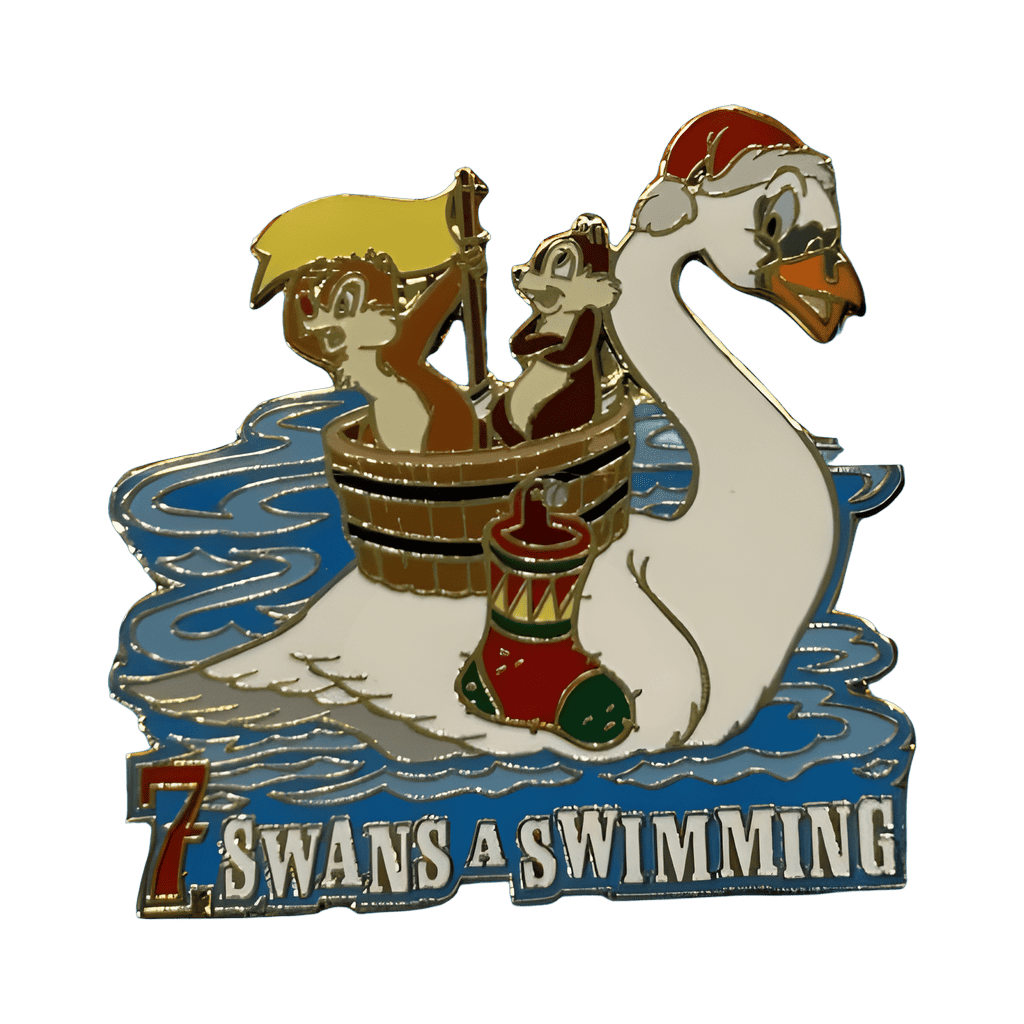 7 Swans A Swimming - Chip & Dale Disney pin