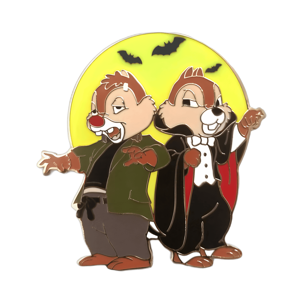 Chip as Dracula and Dale as Frankenstien's Monster Disney pin