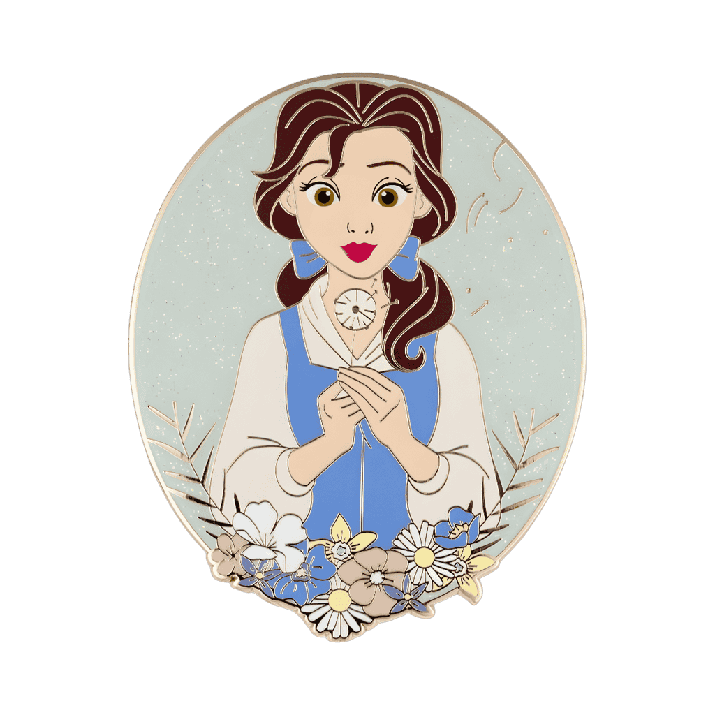 Belle Holding a Dandelion Disney pin